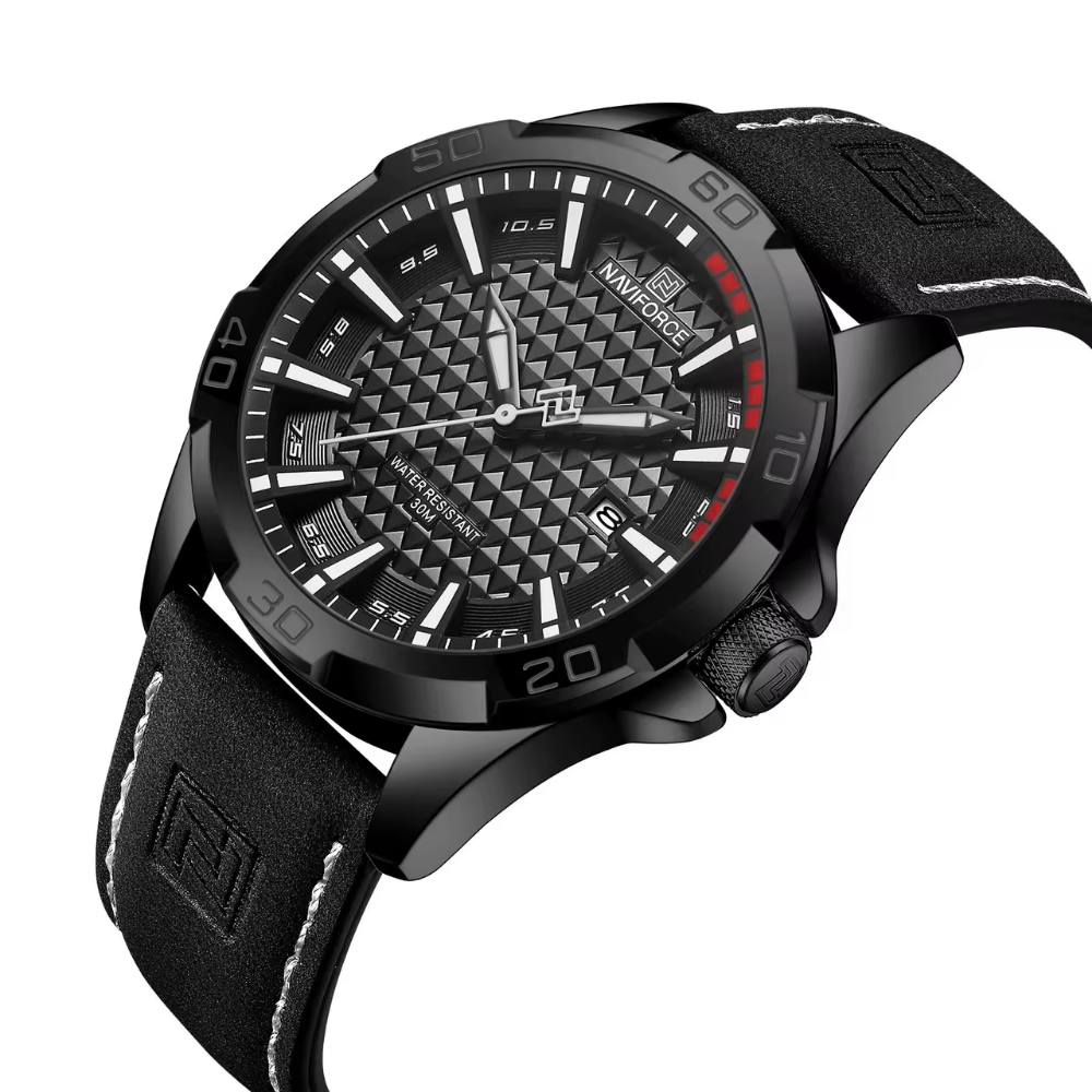 Relógio Naviforce Couro Preto Masculino Premium - foto 3