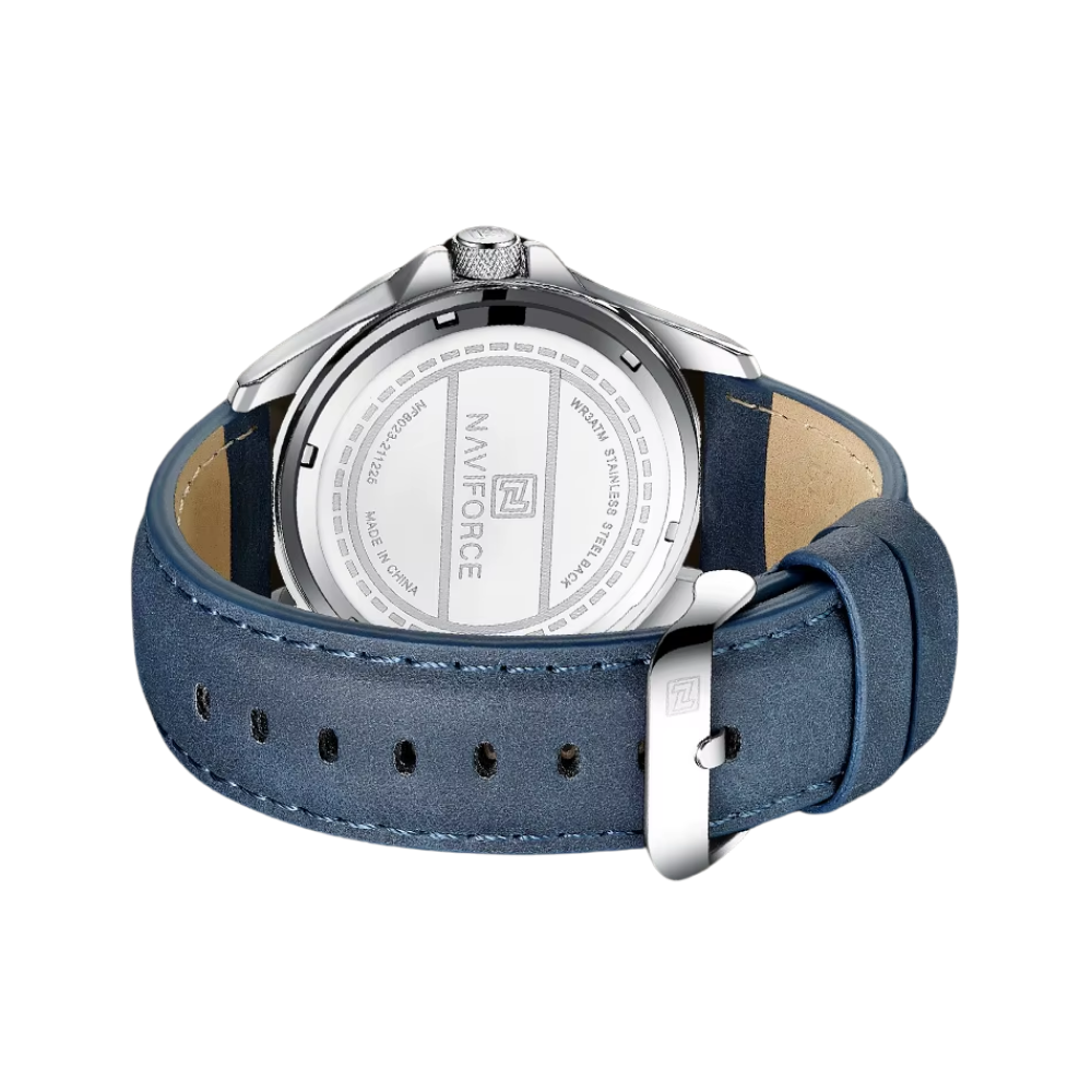 Relógio Naviforce Couro Azul Masculino Premium - foto 6
