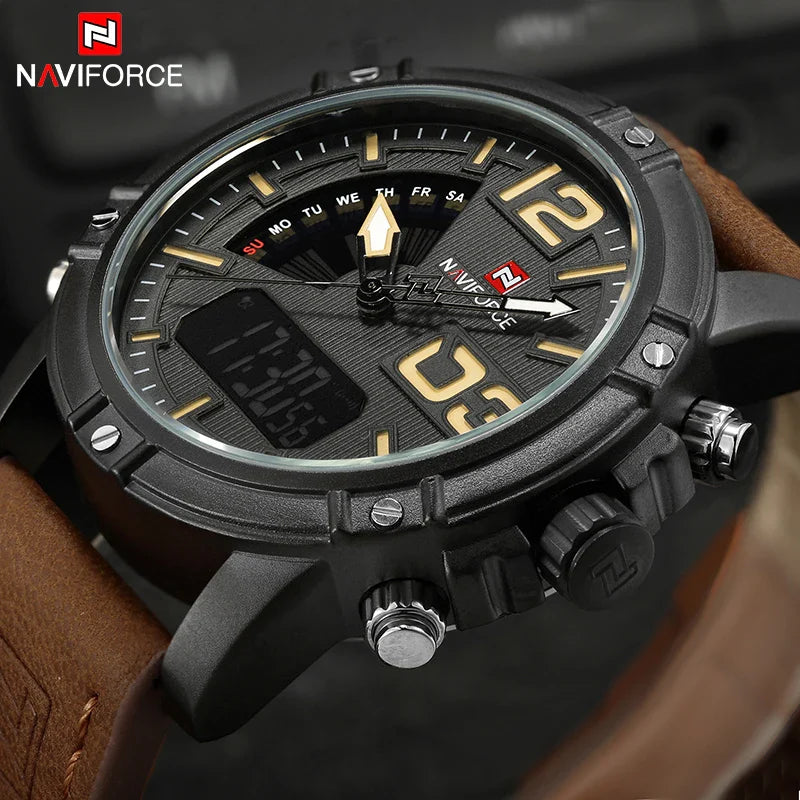 Relógio Naviforce NF9095 Preto e Cinza Masculino Premium NF9095 - foto 4