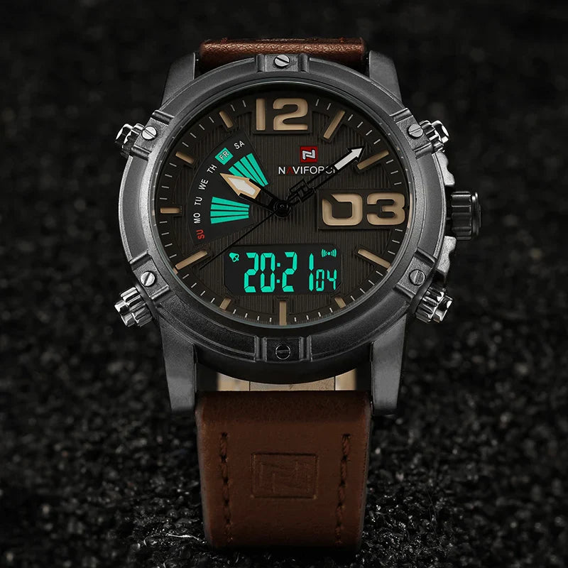 Relógio Naviforce NF9095 Preto e Cinza Masculino Premium NF9095 - foto 5