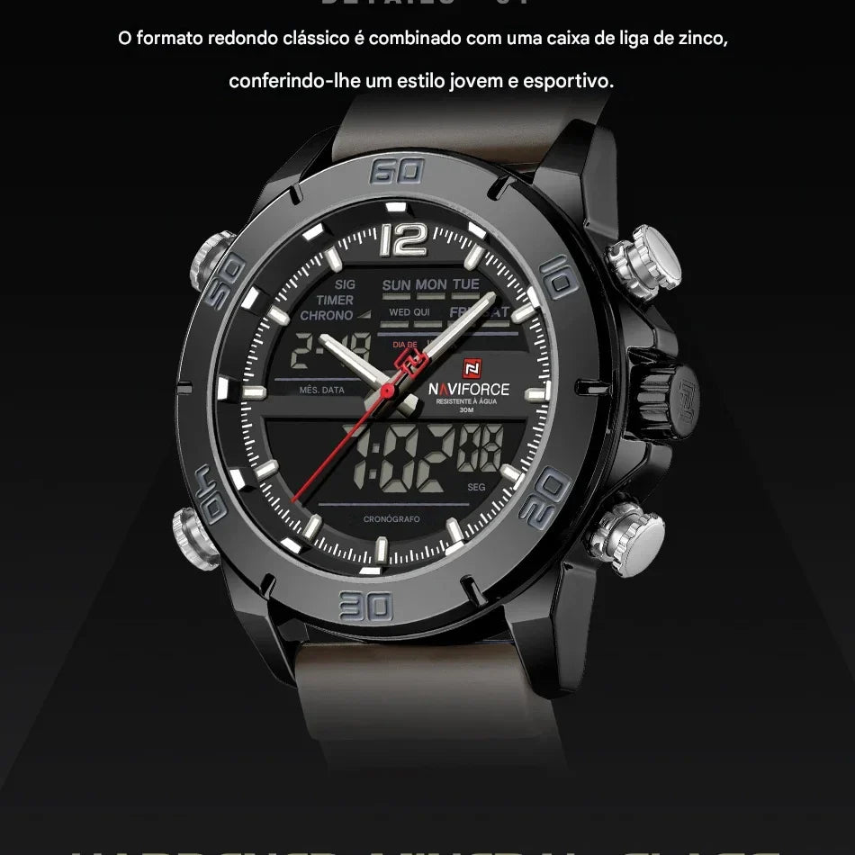 Relógio Naviforce NF9253T Preto Total Masculino Premium NF9253T - foto 4
