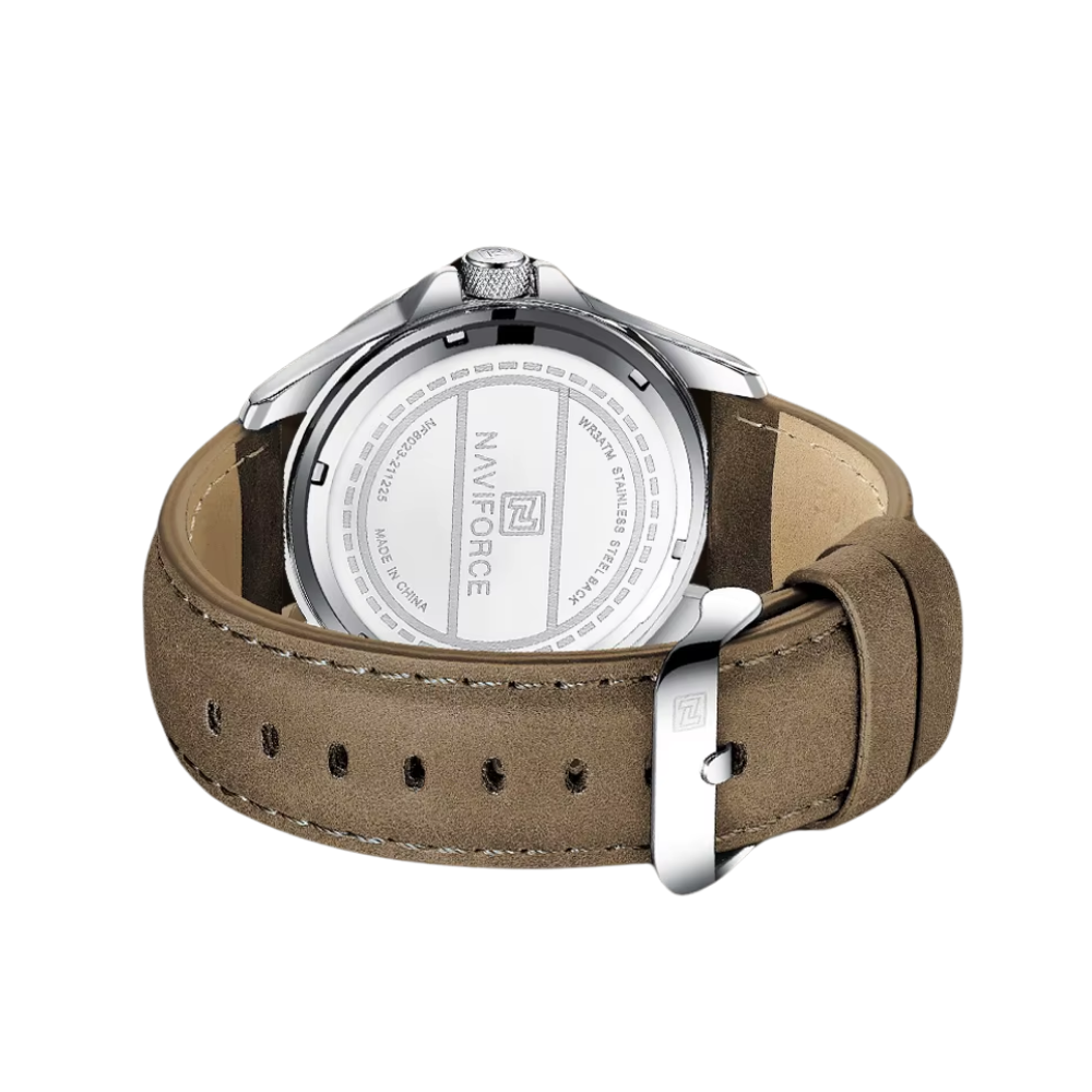 Relógio Naviforce Couro Marrom Masculino Premium - foto 6