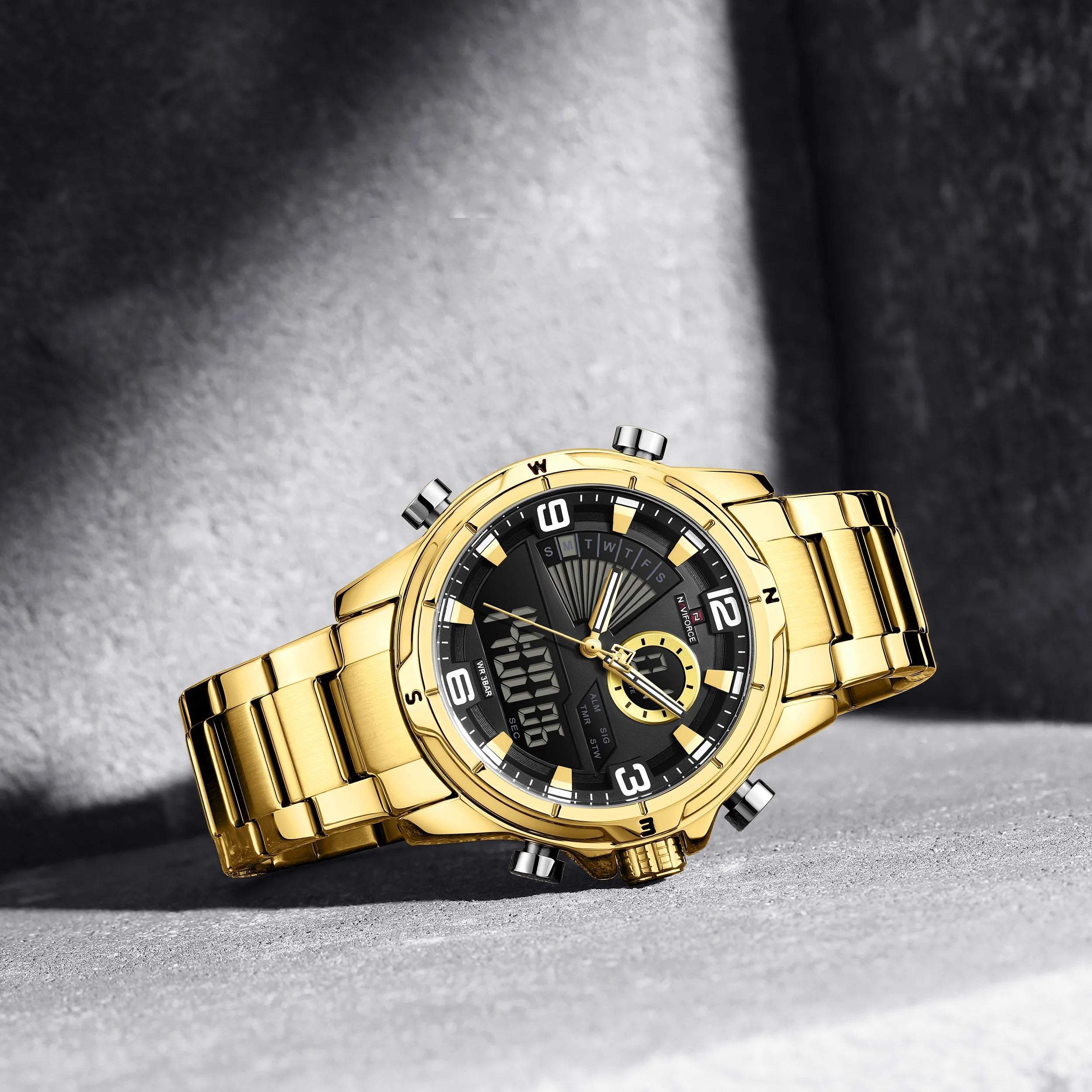 Relógio Naviforce NF9257 Dourado e Preto Masculino Premium NF9257 - foto 4