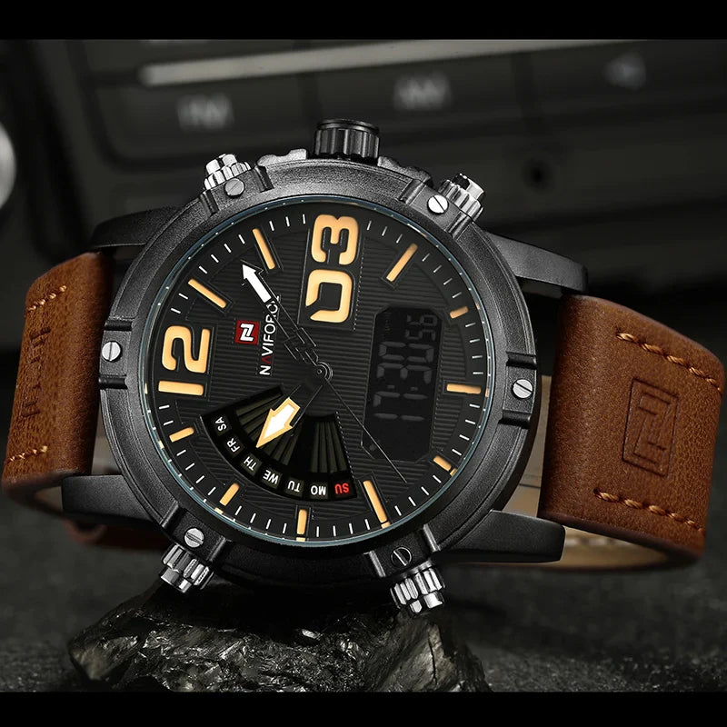 Relógio Naviforce NF9095 Preto e Cinza Masculino Premium NF9095 - foto 6