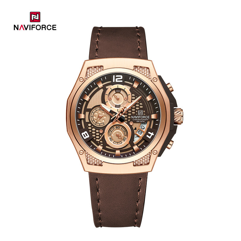 Relógio Naviforce NF8051L Couro Masculino Premium NF8051L - foto 4
