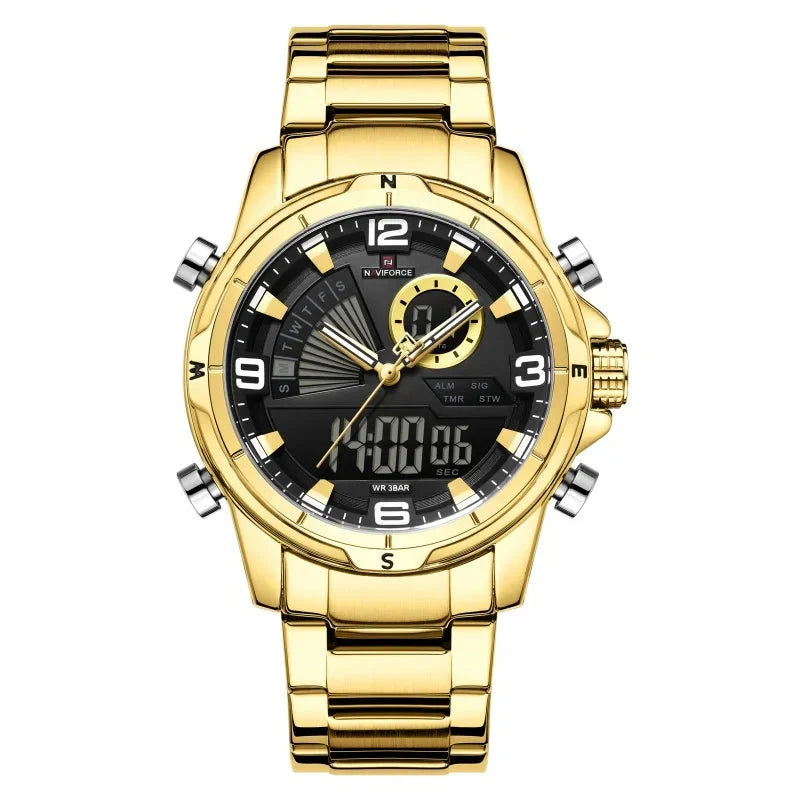 Relógio Naviforce NF9257 Dourado e Preto Masculino Premium NF9257 - foto 2