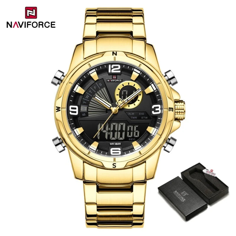 Relógio Naviforce NF9257 Dourado Masculino Premium NF9257 - foto principal