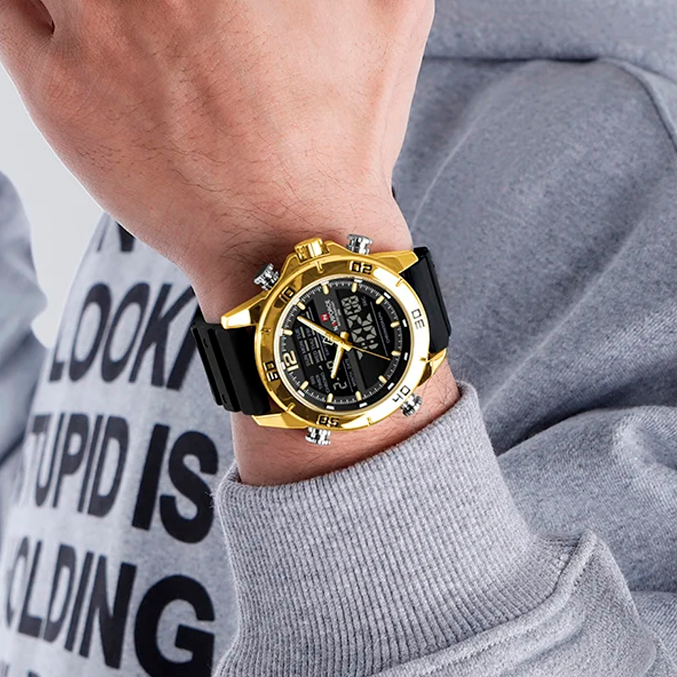 Relógio Naviforce NF9253T Dourado e Preto Masculino Premium NF9253T - foto 3