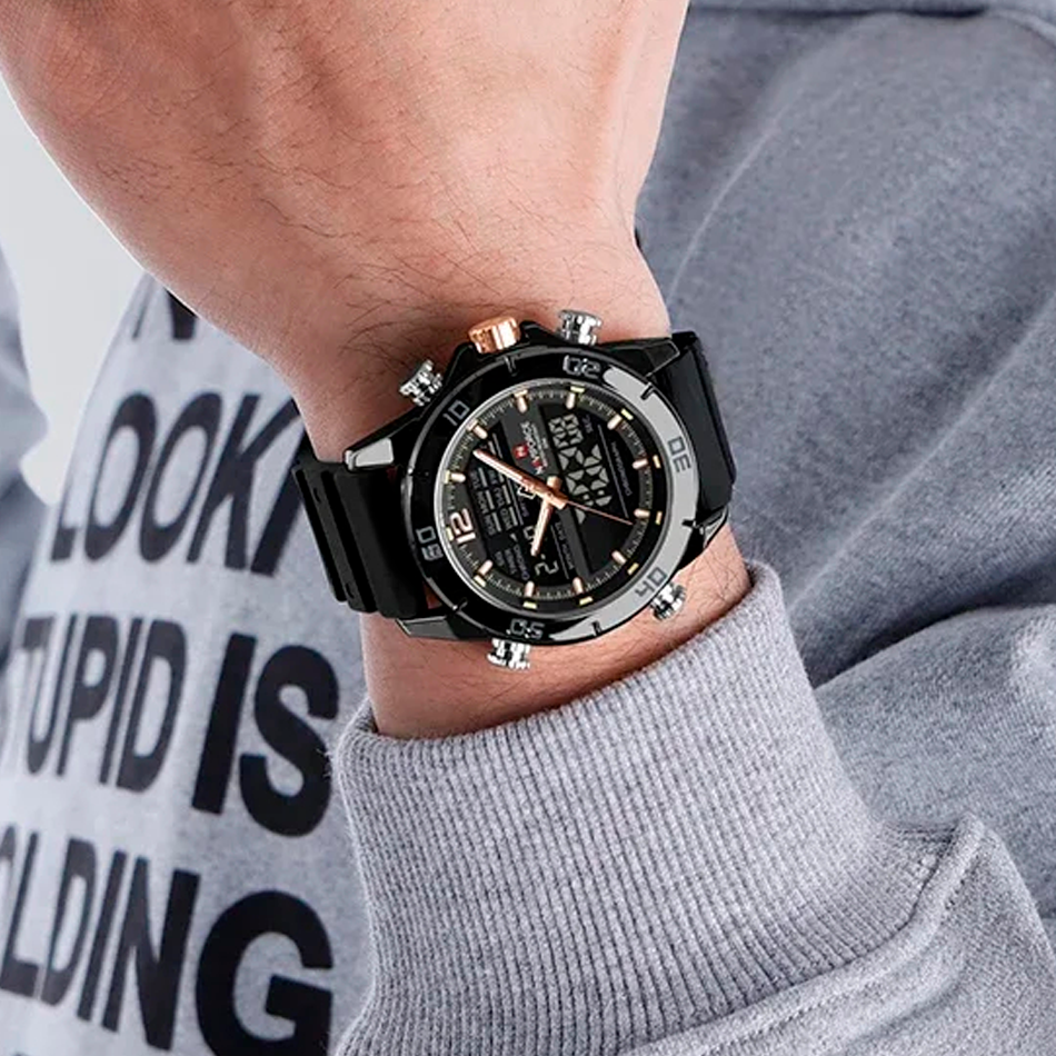 Relógio Naviforce NF9253T Preto Total Masculino Premium NF9253T - foto 8