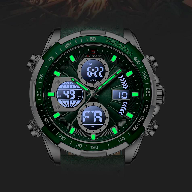 Relógio Naviforce NF9197 Verde Masculino Premium NF9197 - foto 8